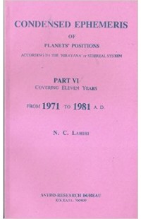 Lahiri Condensed Ephemeris From 1971-1981